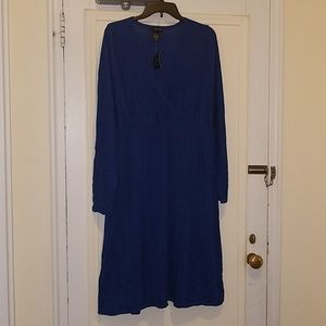 Lane Bryant Blue Long Sleeve Dress - 14/16